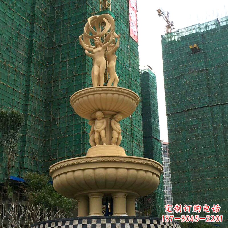 保定小区大型欧式人物景观喷泉