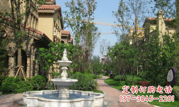 保定小区景观大理石喷泉石雕 (5)