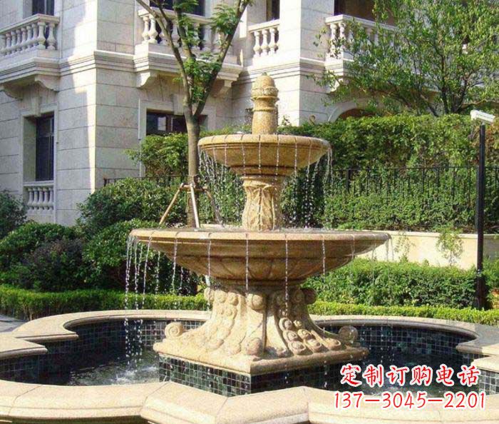 保定小区景观大型喷泉石雕 (2)