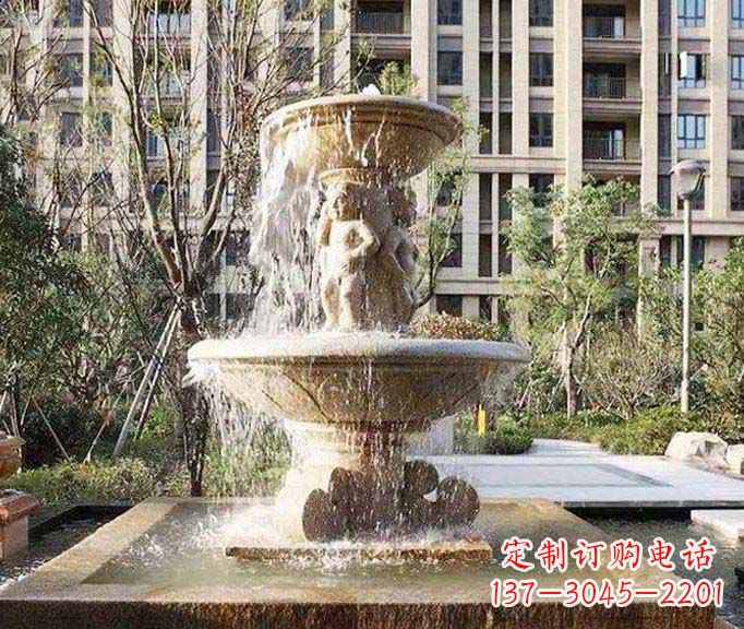保定小区景观欧式喷泉石雕 (3)