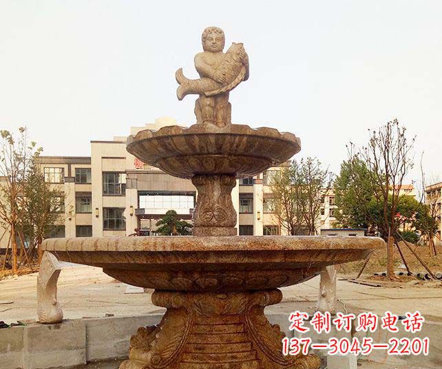 保定小区景观欧式喷泉石雕