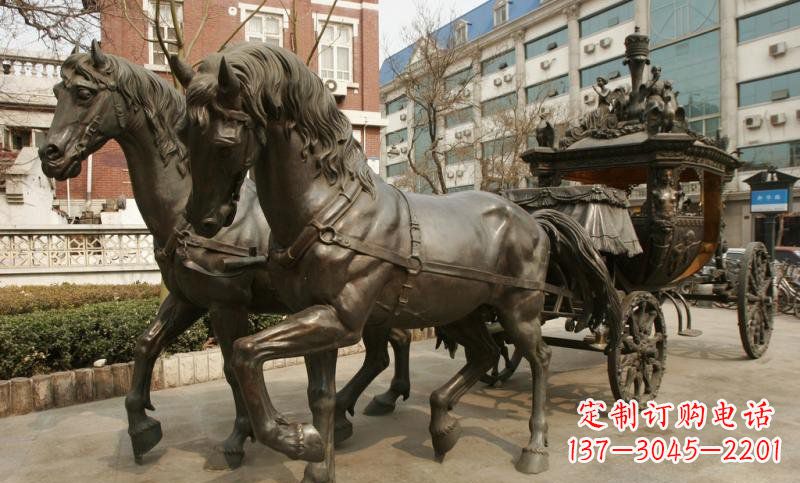 保定小区欧式马车铜雕