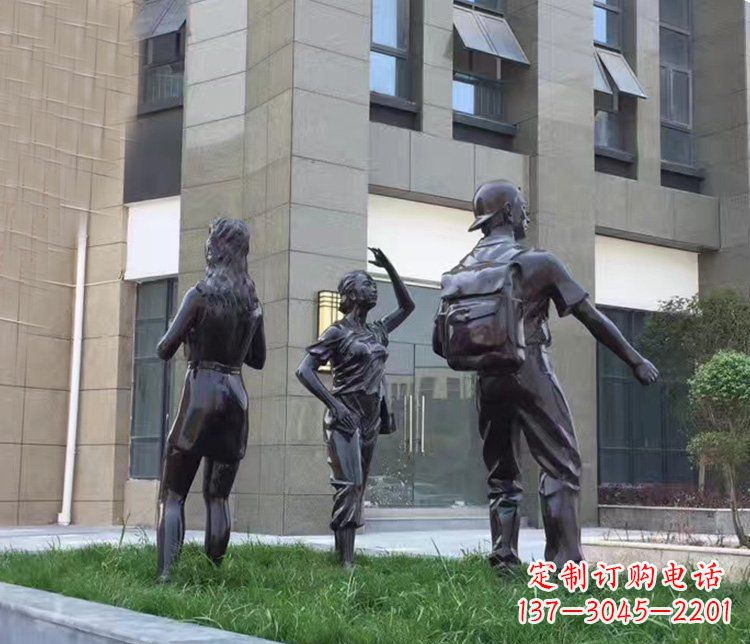 保定小区铜雕美女人物雕塑