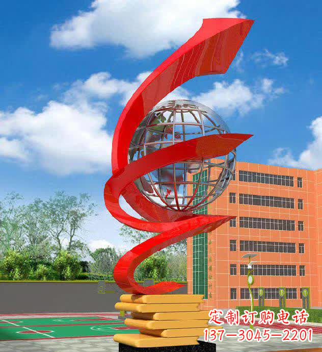 保定校园不锈钢书籍标志雕塑