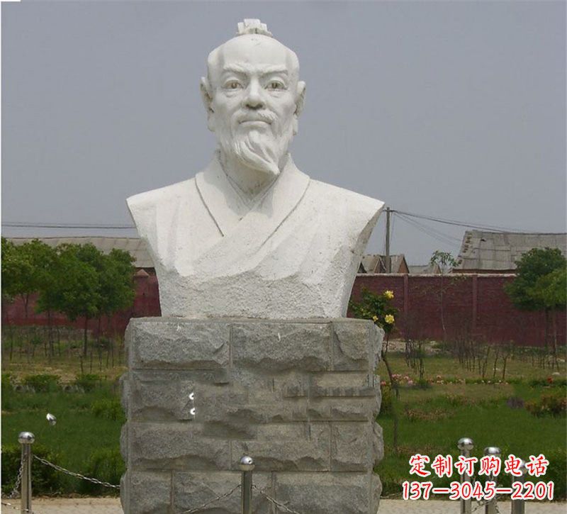 保定校园大理石张衡雕塑