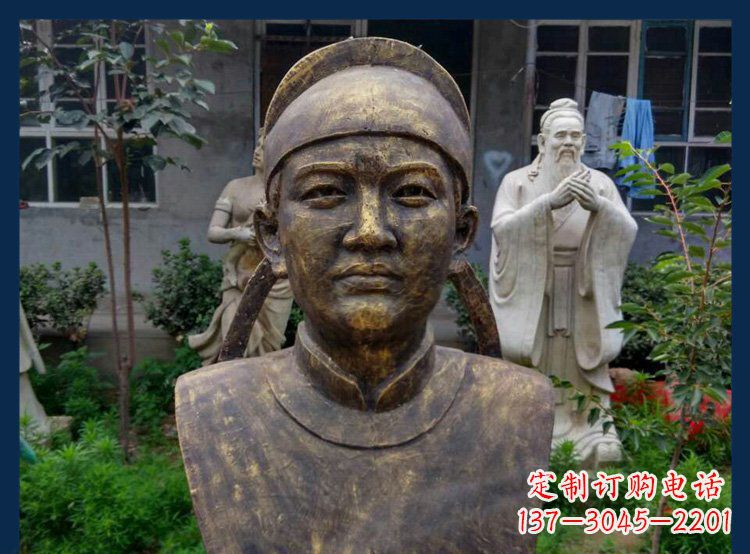 保定校园古代名人毕昇铜雕