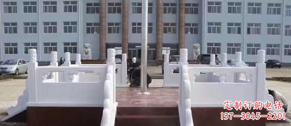 保定校园汉白玉升旗台石雕