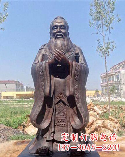 保定校园孔子雕像 (2)