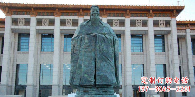 保定校园孔子景观铜雕
