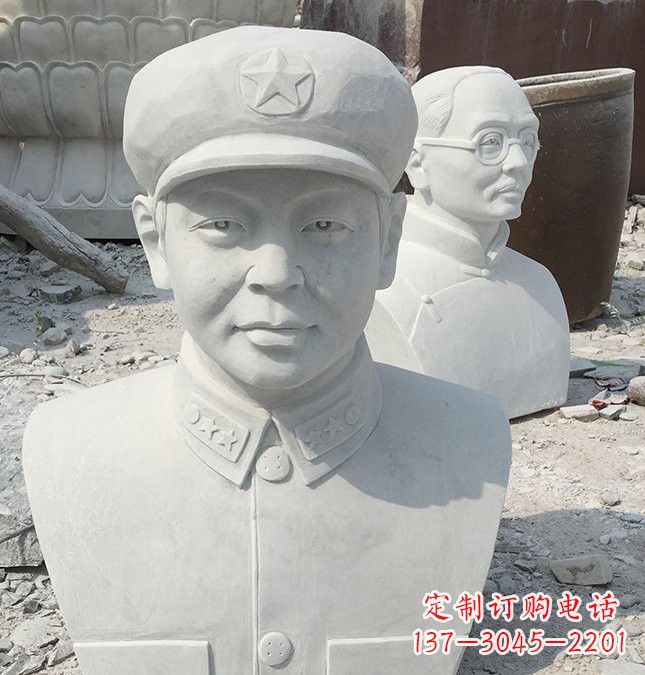 保定校园雷锋头像石雕