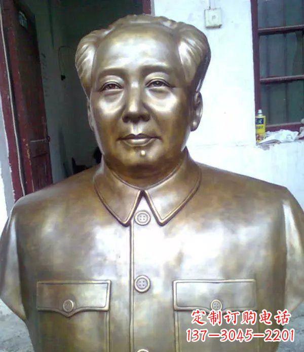 保定校园毛主席胸像伟人铜雕