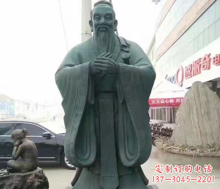 保定校园人物孔子行教像