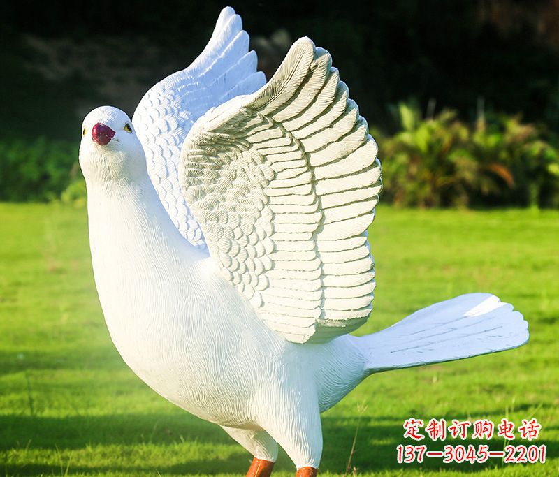 保定写真雕塑和平鸽