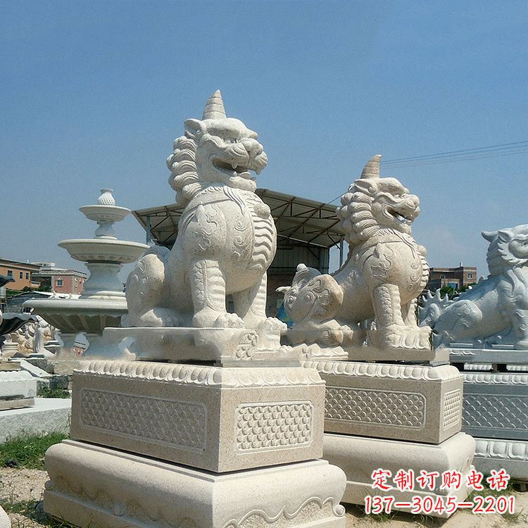 保定獬豸 石雕 独角兽-法院大门神兽雕塑