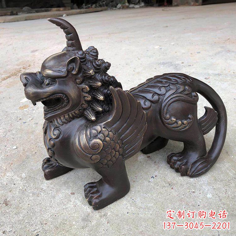 保定獬豸纯铜铸造雕塑