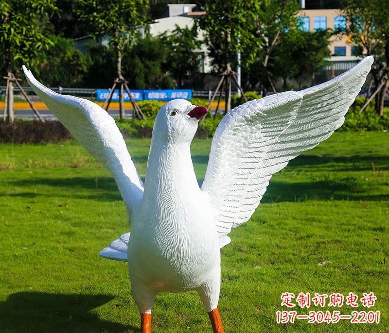 保定新县和平鸽雕塑