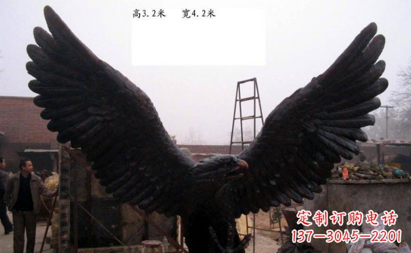 保定雄鹰展翅老鹰铜雕