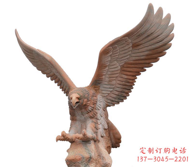 保定雄鹰展翅石雕
