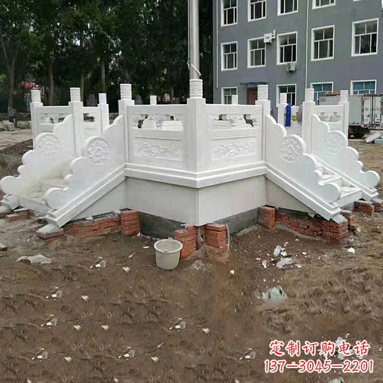 保定学校汉白玉升旗台石雕