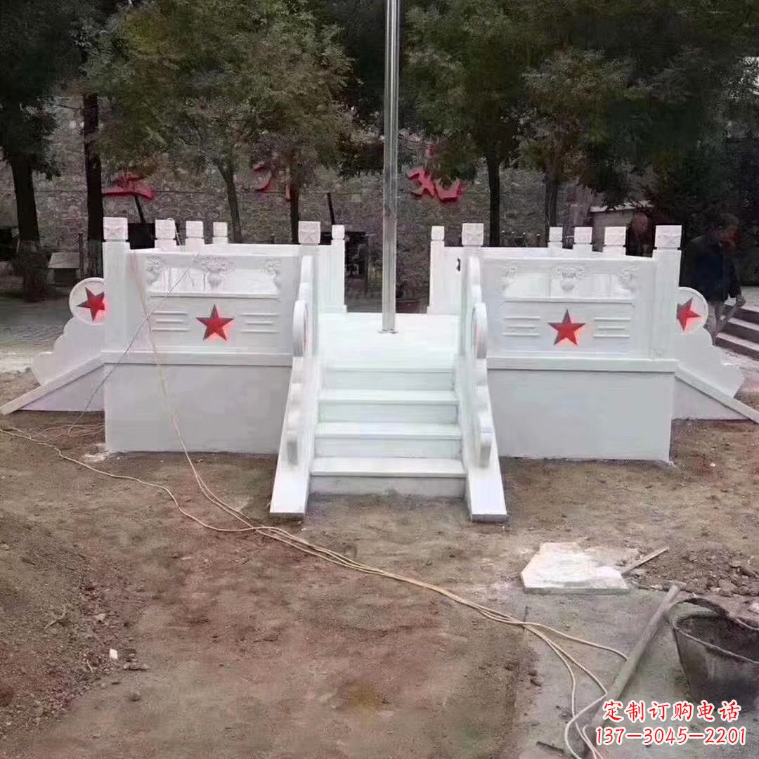 保定学校校园升国旗台