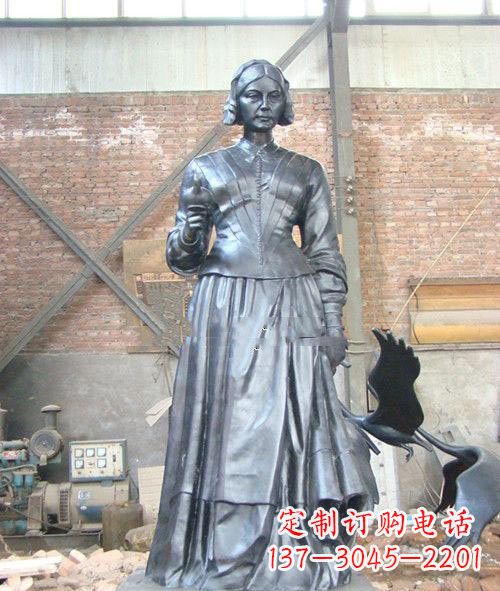 保定医院校园西方名人南丁格尔铜雕