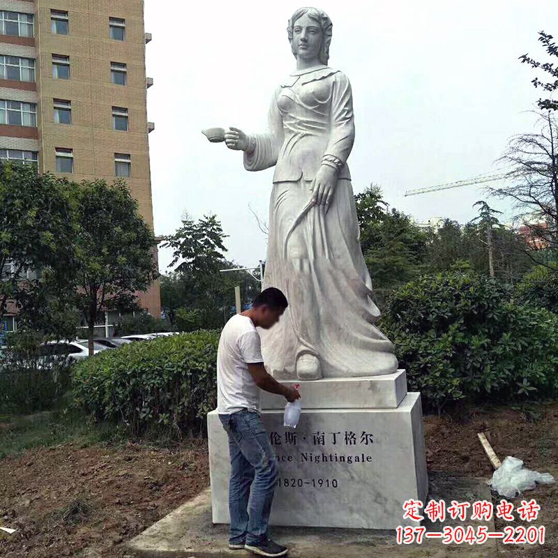 保定医院园林提灯天使南丁格尔石雕塑