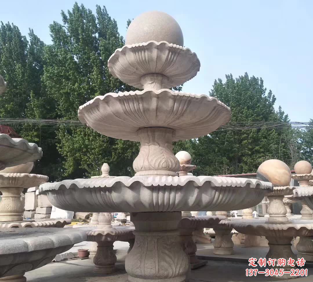 保定音乐风水球石雕