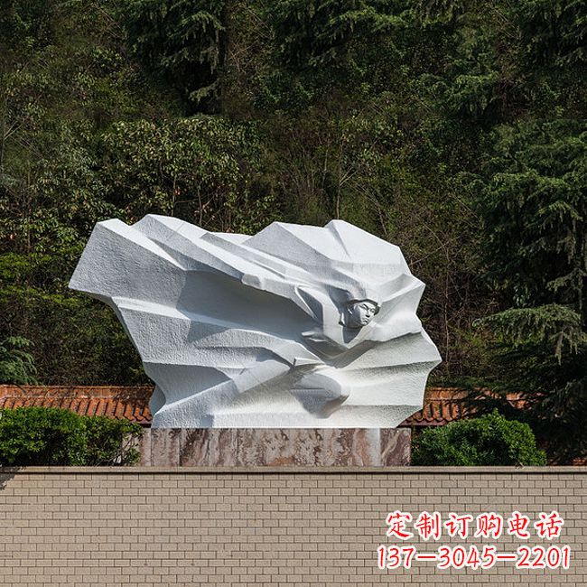 保定英雄人物黄继光景区景点汉白玉石刻雕塑