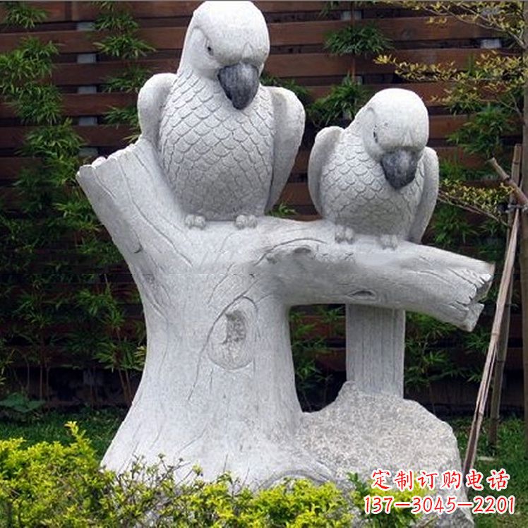 保定鹦鹉大理石雕塑