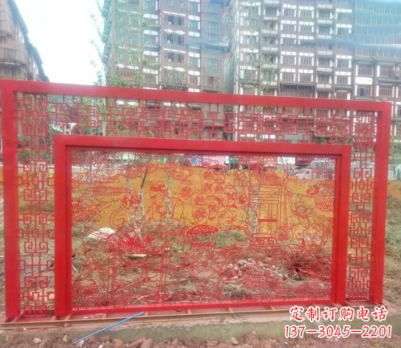 保定迎春福字剪纸雕塑