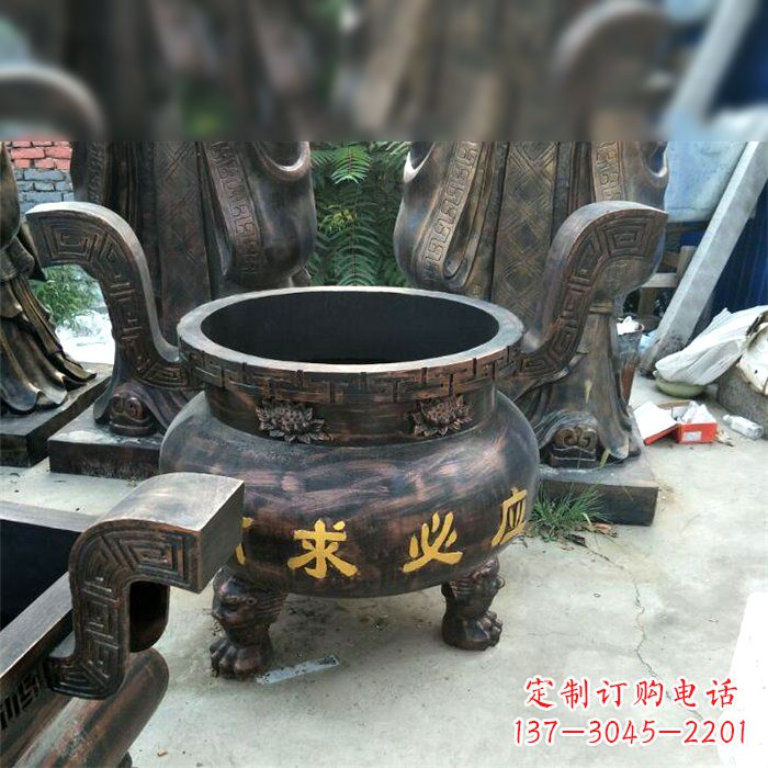 保定有求必应祈福铜雕香炉