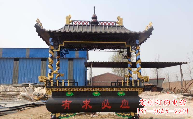 保定有求必应香炉寺庙铜雕