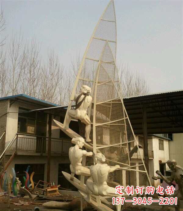 保定园林不锈钢帆船景观雕塑