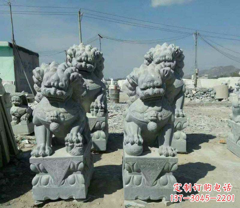 保定园林仿古狮子景观石雕