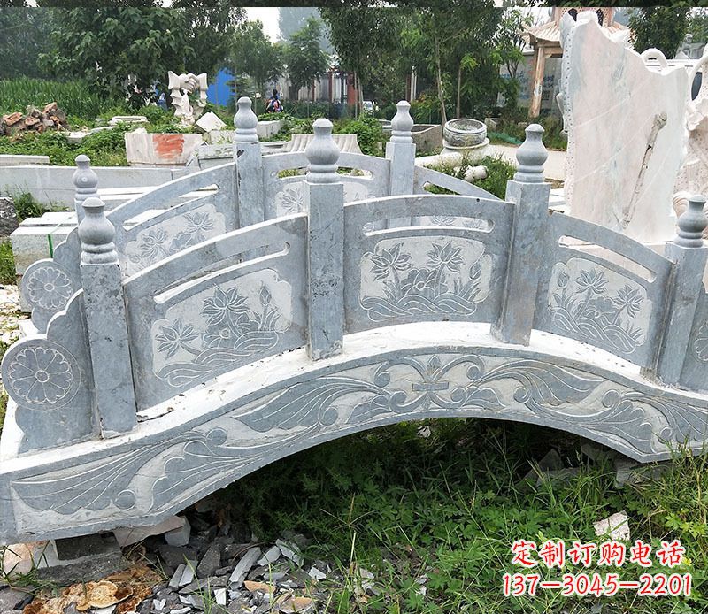 保定园林仿古石拱桥景观石雕 (3)