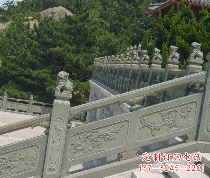 保定园林仿古石栏板景观石雕 (4)