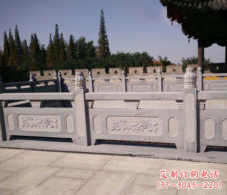 保定园林仿古石栏板景观石雕 (2)