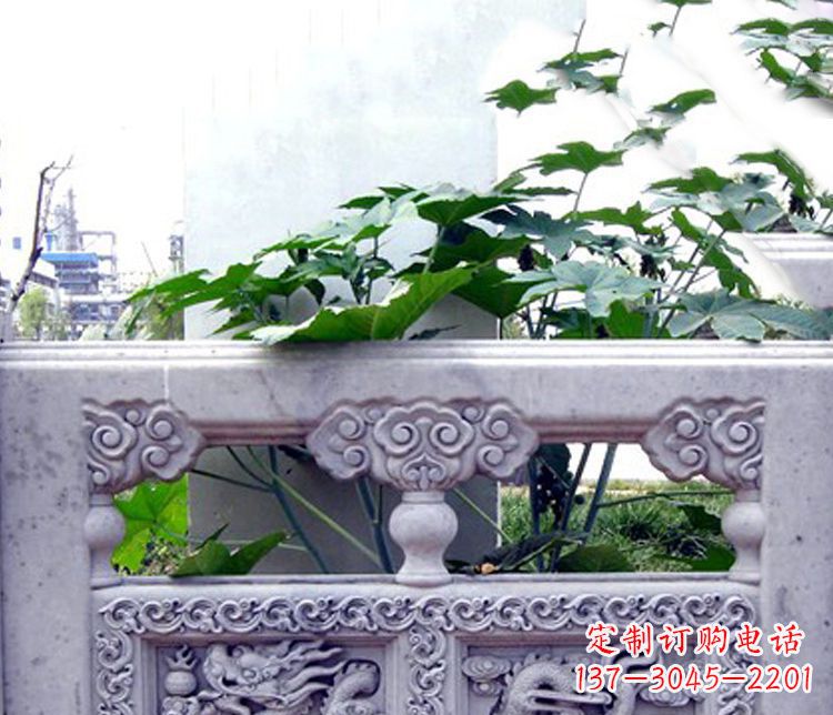保定园林仿古石栏板景观石雕 (6)