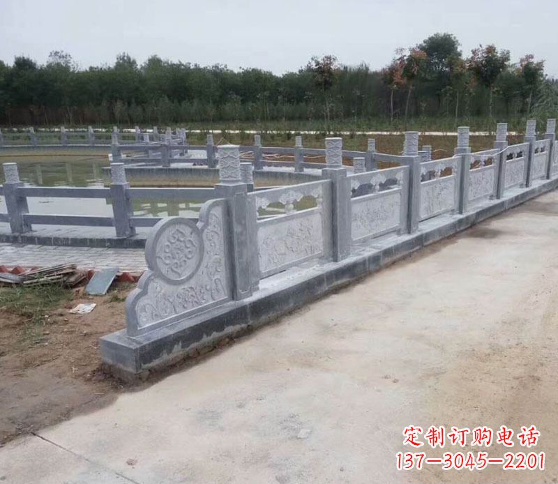保定园林仿古石栏板景观石雕 (11)