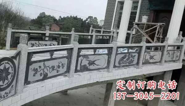 保定园林仿古石栏板景观石雕 (10)