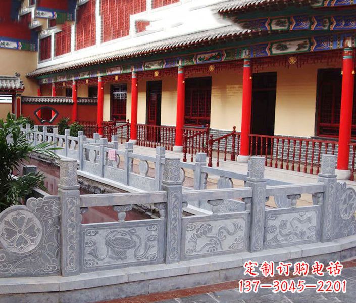 保定园林仿古石栏板景观石雕 (12)