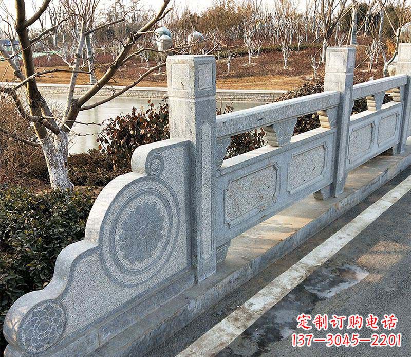 保定园林仿古石栏板景观石雕_1