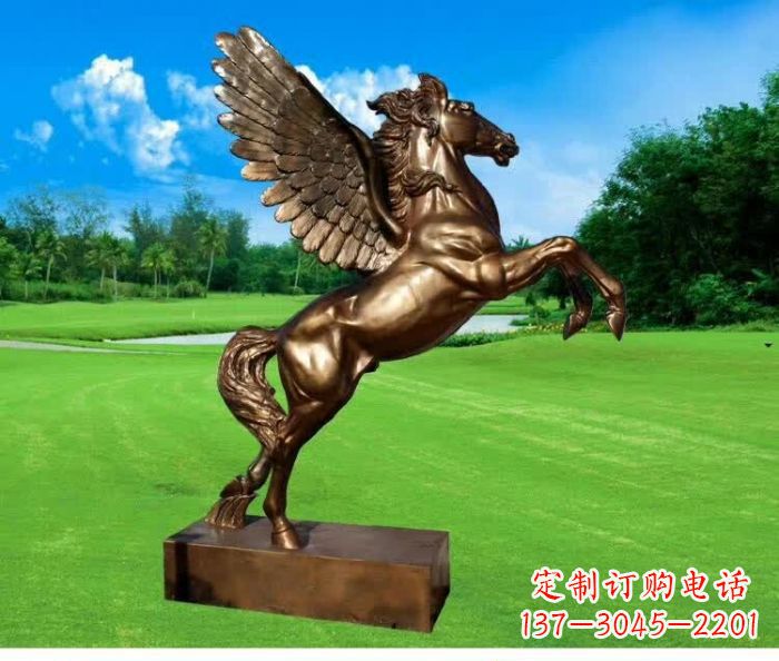 保定园林飞马铜雕 (2)