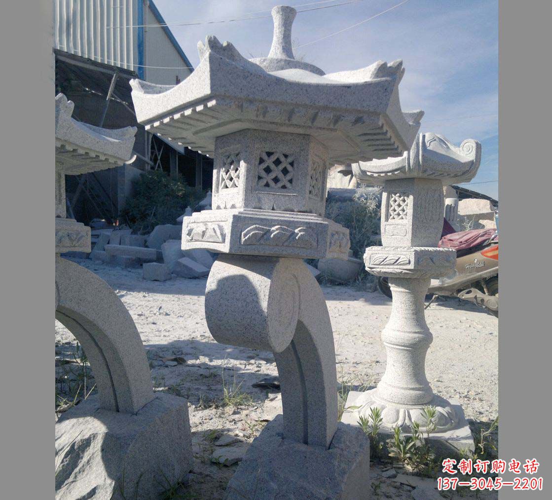 保定园林景观草坪石灯雕塑