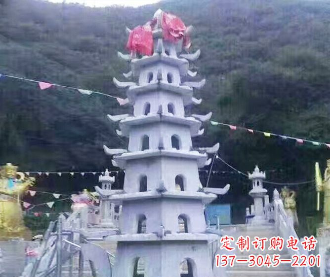 保定园林景观大理石宝塔石雕