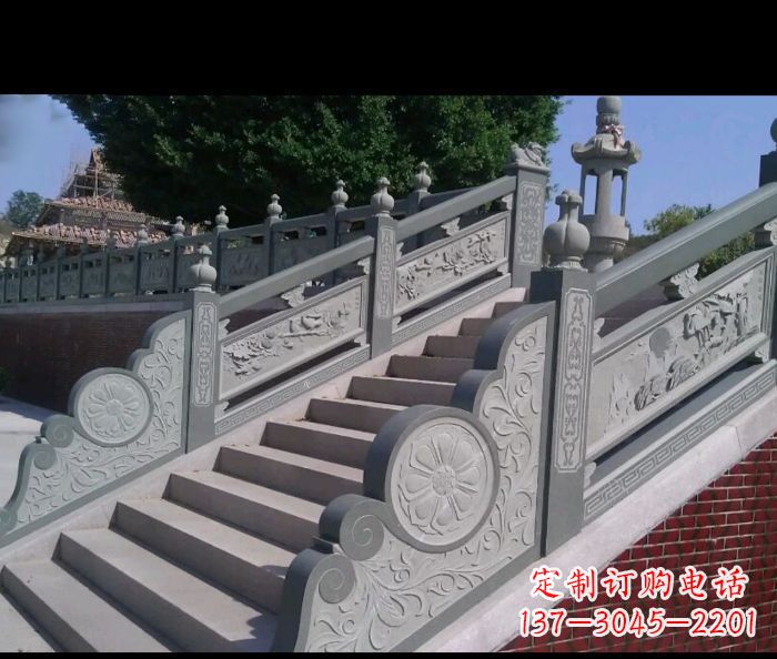 保定园林景观大理石栏板雕塑 (4)