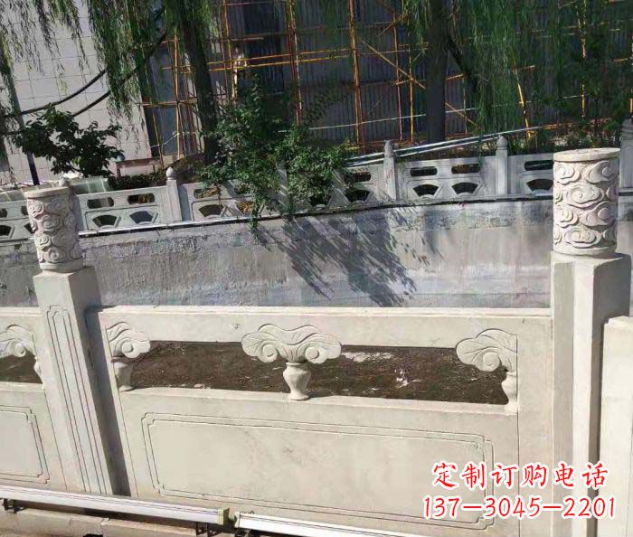 保定园林景观大理石栏板石雕 (6)