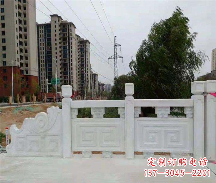 保定园林景观大理石栏板石雕 (5)