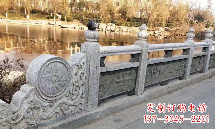 保定园林景观大理石栏板石雕 (10)