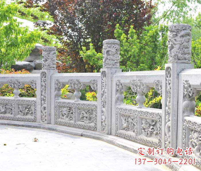 保定园林景观大理石栏板石雕 (9)